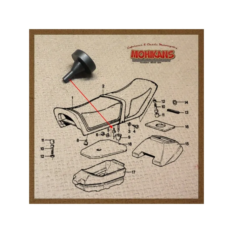 Tope goma asiento BMW R2v